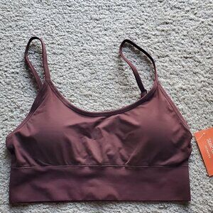 State of Day Seemless Comfort Brown Adjustable Strap Bra L